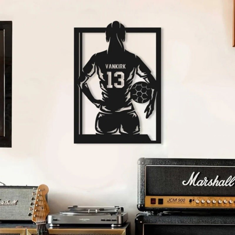 Personalized Women's Soccer Metal Lights – Custom LED Wall Sign for Sports Room, Game Room, Man Cave, or Soccer Fan Gift 90910720 - DiyGiftly