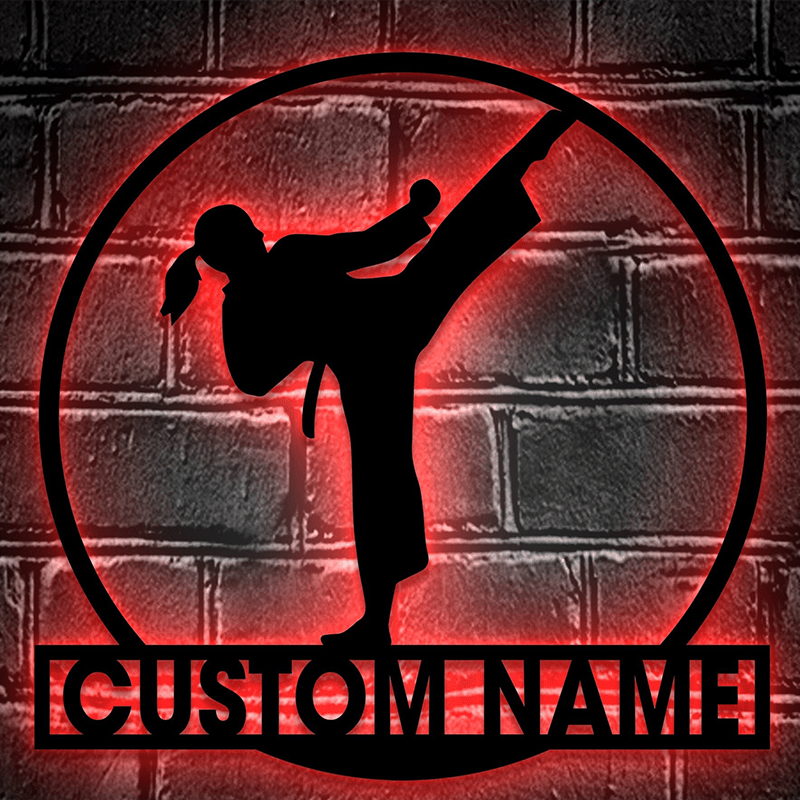 Personalized Women's Taekwondo Sign Light – Custom LED Wall Decor for Home Gym, Martial Arts Studio & Unique Gifts for Female Taekwondo Practitioners 95023616 - DiyGiftly