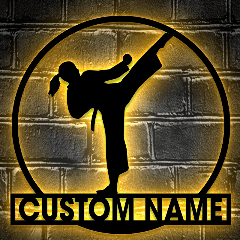 Personalized Women's Taekwondo Sign Light – Custom LED Wall Decor for Home Gym, Martial Arts Studio & Unique Gifts for Female Taekwondo Practitioners 95023616 - DiyGiftly