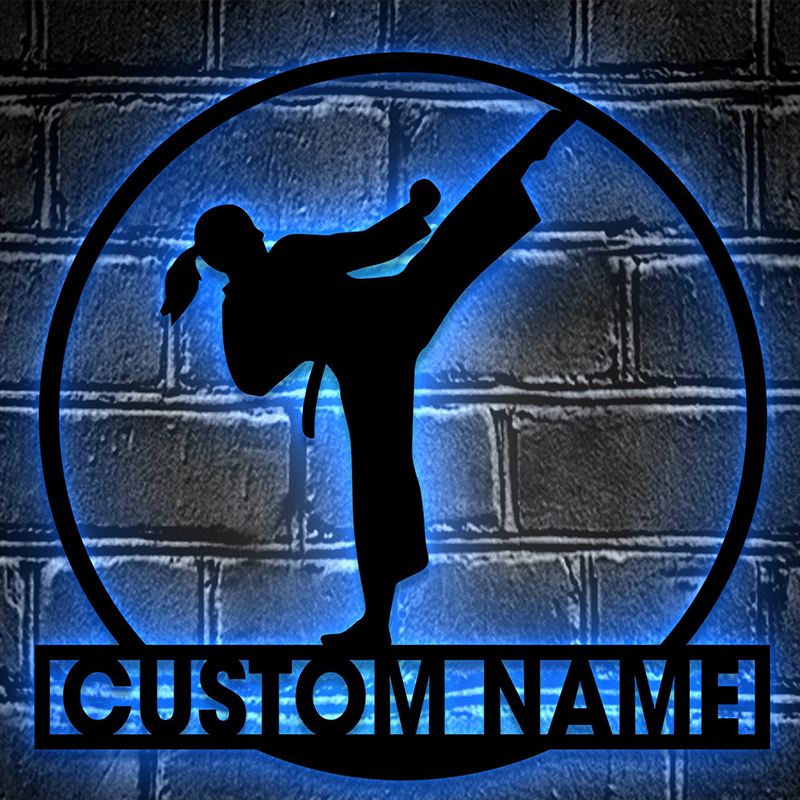 Personalized Women's Taekwondo Sign Light – Custom LED Wall Decor for Home Gym, Martial Arts Studio & Unique Gifts for Female Taekwondo Practitioners 95023616 - DiyGiftly