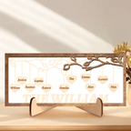 Personalized Wooden Family Tree Sign with stand| Decoration | Couple | Hanging Hearts | Mothers Day | Best Mom Ever Love Grows Here 745665 - 745989 - 746011 - DiyGiftly