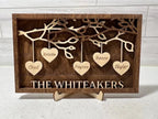 Personalized Wooden Family Tree Sign with stand| Decoration | Couple | Hanging Hearts | Mothers Day | Best Mom Ever Love Grows Here 745665 - 745989 - 746011 - DiyGiftly