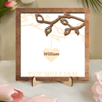 Personalized Wooden Family Tree Sign with stand| Decoration | Couple | Hanging Hearts | Mothers Day | Best Mom Ever Love Grows Here 745665 - 745989 - 746011 - DiyGiftly