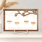 Personalized Wooden Family Tree Sign with stand| Decoration | Couple | Hanging Hearts | Mothers Day | Best Mom Ever Love Grows Here 745665 - 745989 - 746011 - DiyGiftly