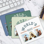 world s best dad 3 photos non slip mouse pad office desk supplies custom gift for dad personalized gift