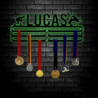 Personalized Wrestling Medal Hanger with Custom Name and LED Light – Custom Wrestler Wall Art, Training Room or Home Gym Medal Display, Sports Decor for Wrestling Teams, and Unique Gift for Athletes 02530304 - DiyGiftly