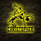 Personalized Wrestling Metal Sign – Custom Name Wall Decor for Wrestlers, Wrestling Fans, and Sports Enthusiasts 10106368 - DiyGiftly