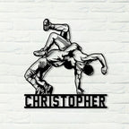 Personalized Wrestling Metal Sign – Custom Name Wall Decor for Wrestlers, Wrestling Fans, and Sports Enthusiasts 10106368 - DiyGiftly