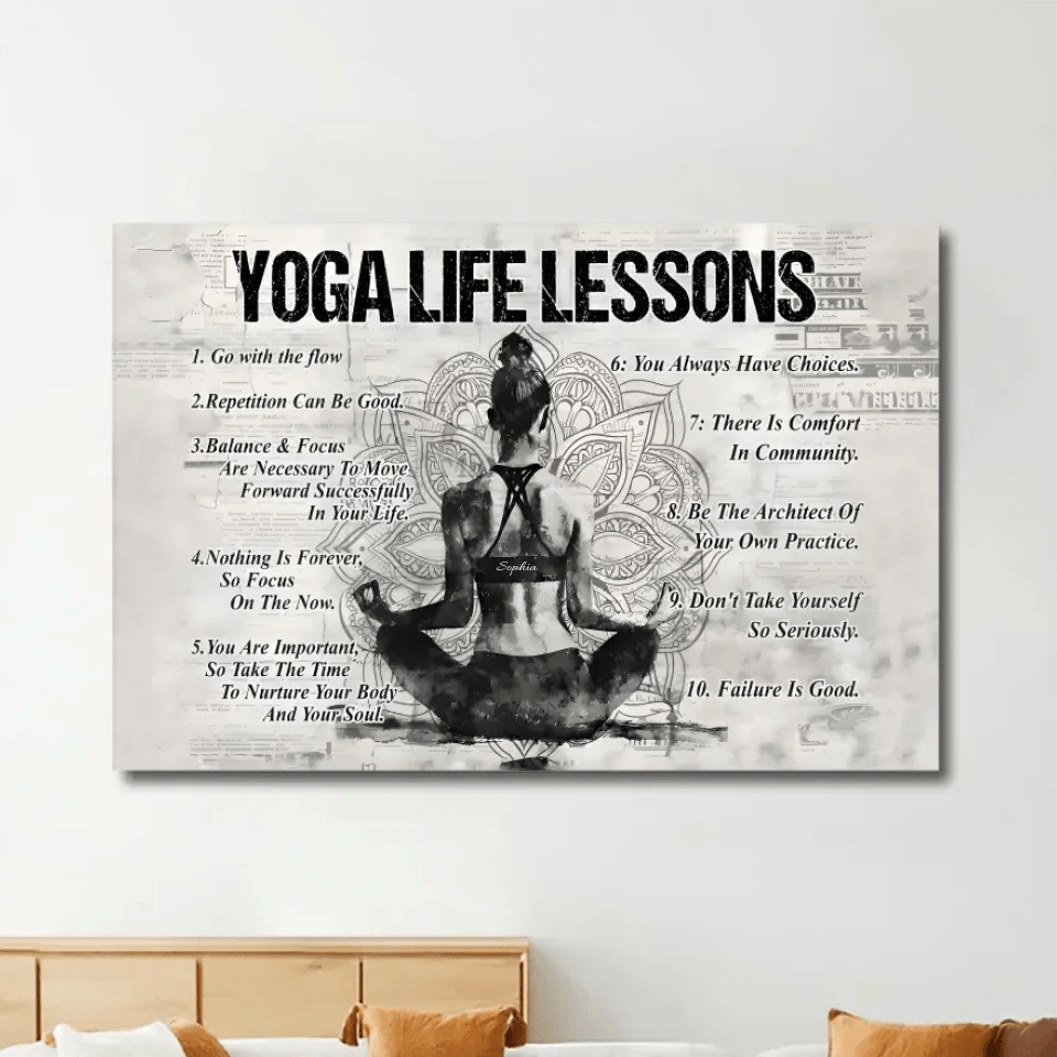 Personalized Yoga Life Lessons Poster - Gift For Yoga Lovers 747813 - DiyGiftly