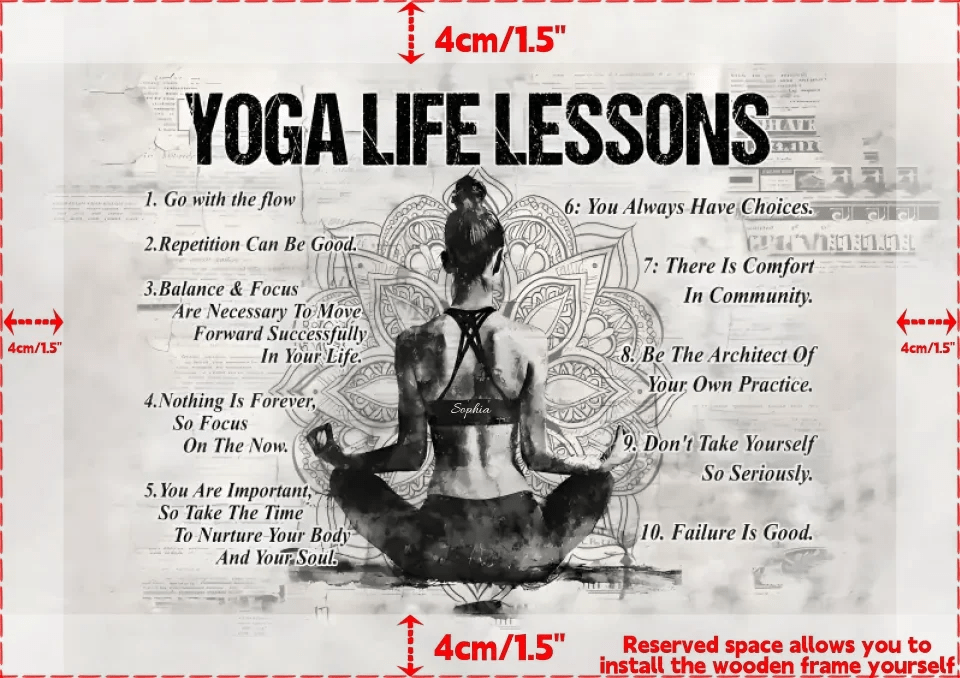 Personalized Yoga Life Lessons Poster - Gift For Yoga Lovers 747813 - DiyGiftly