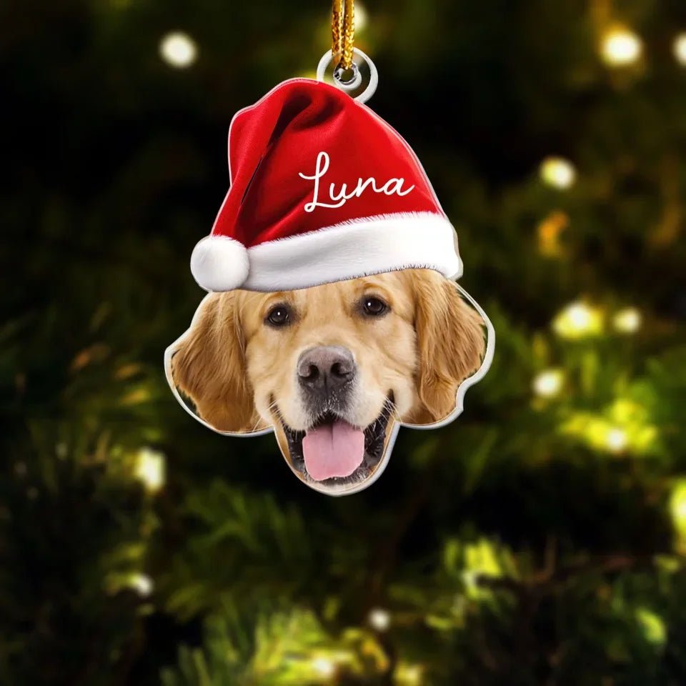 Pet Funny Christmas Face - Personalized Pet Photo Ornament 681085 - 681435 - DiyGiftly