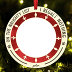 Pet Lovers - On The Naughty List I Regret Nothing - Personalized Circle Ornament 677913 - DiyGiftly