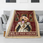 Pet Rules This House - Personalized Photo Blanket 719807 - M - DiyGiftly
