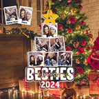 photo besties tree acrylic photo ornament christmas gift custom photo