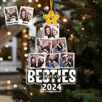custom photo besties tree acrylic photo ornament christmas gift