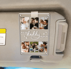 Photo Collage Custom Fathers Day Gift, Custom Picture Frame Car Visor Clip, Father's Day Photo Sun Visor, Drive Safe Gift, Car Decor For Dad 41809152 - DiyGiftly