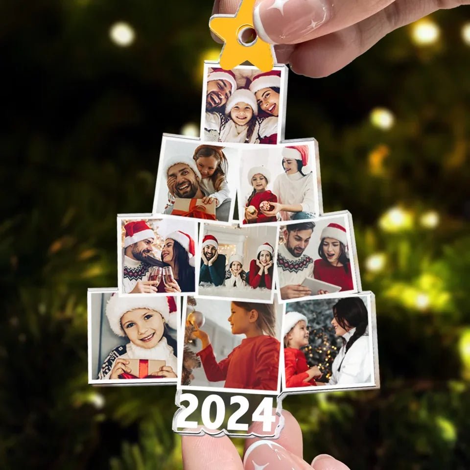 Photo Family Tree Christmas - Personalized Family Photo Ornament 683364 - DiyGiftly