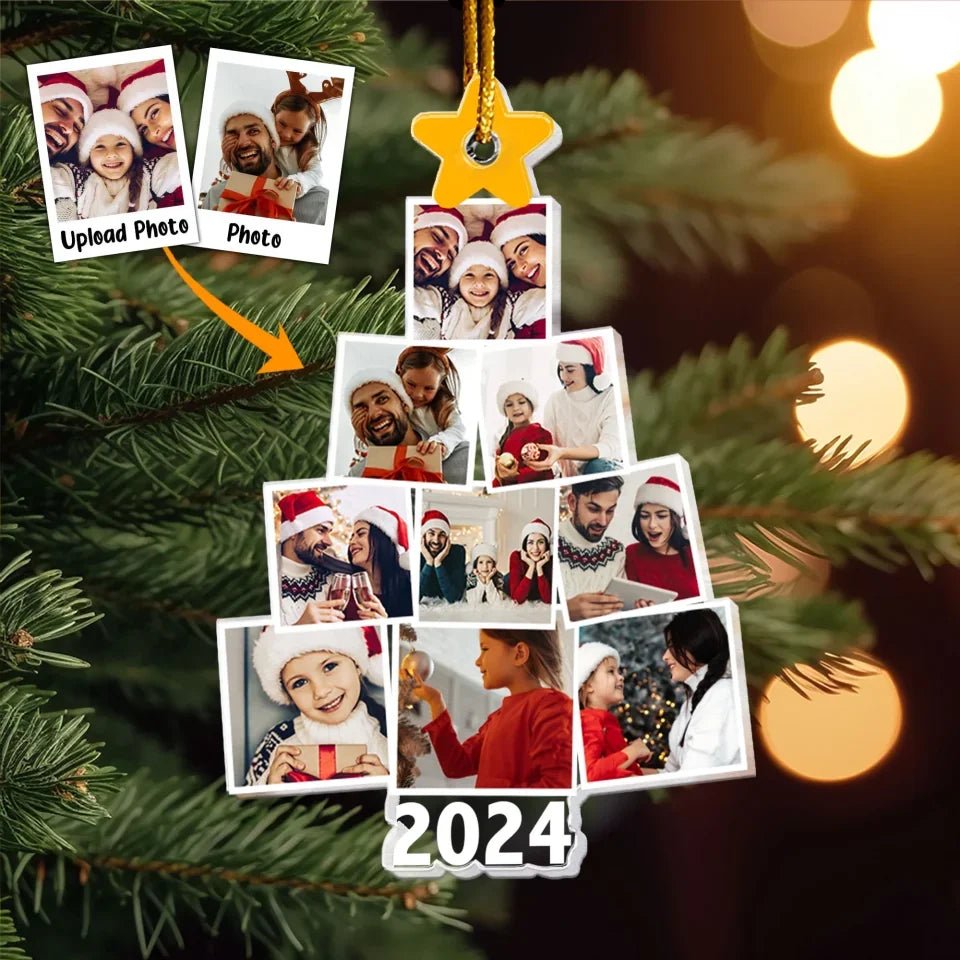 Photo Family Tree Christmas - Personalized Family Photo Ornament 683364 - DiyGiftly