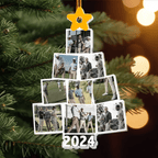 Photo Golfing Christmas Tree - Personalized Acrylic Photo Ornament 683383 - DiyGiftly