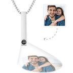 Photo Projection 3D Bar Necklace Vertical Bar Necklace Gifts For Father - DiyGiftly