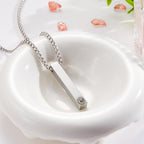 Photo Projection 3D Bar Necklace Vertical Bar Necklace Gifts For Father - DiyGiftly