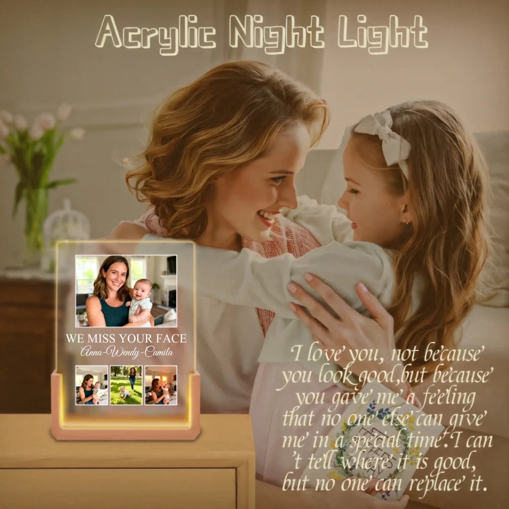 Photo upload - Personalized Photo Gifts for Girlfriend Women Wife Her, Customized Walnut LED Picture Frame for Couple Boyfriend Him Best Friend, Custom Gifts for Christmas Valentines Day Anniversary Birthday - Personalized Photo Led Night Light 1045116 - DiyGiftly