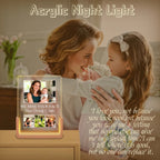 Photo upload - Personalized Photo Gifts for Girlfriend Women Wife Her, Customized Walnut LED Picture Frame for Couple Boyfriend Him Best Friend, Custom Gifts for Christmas Valentines Day Anniversary Birthday - Personalized Photo Led Night Light 1045116 - DiyGiftly