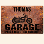 Pick A Direction And Ride - Gift for a Biker - Personalized Custom Metal Sign 736478 - 736537 - DiyGiftly