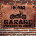 Pick A Direction And Ride - Gift for a Biker - Personalized Custom Metal Sign 736478 - 736537 - DiyGiftly