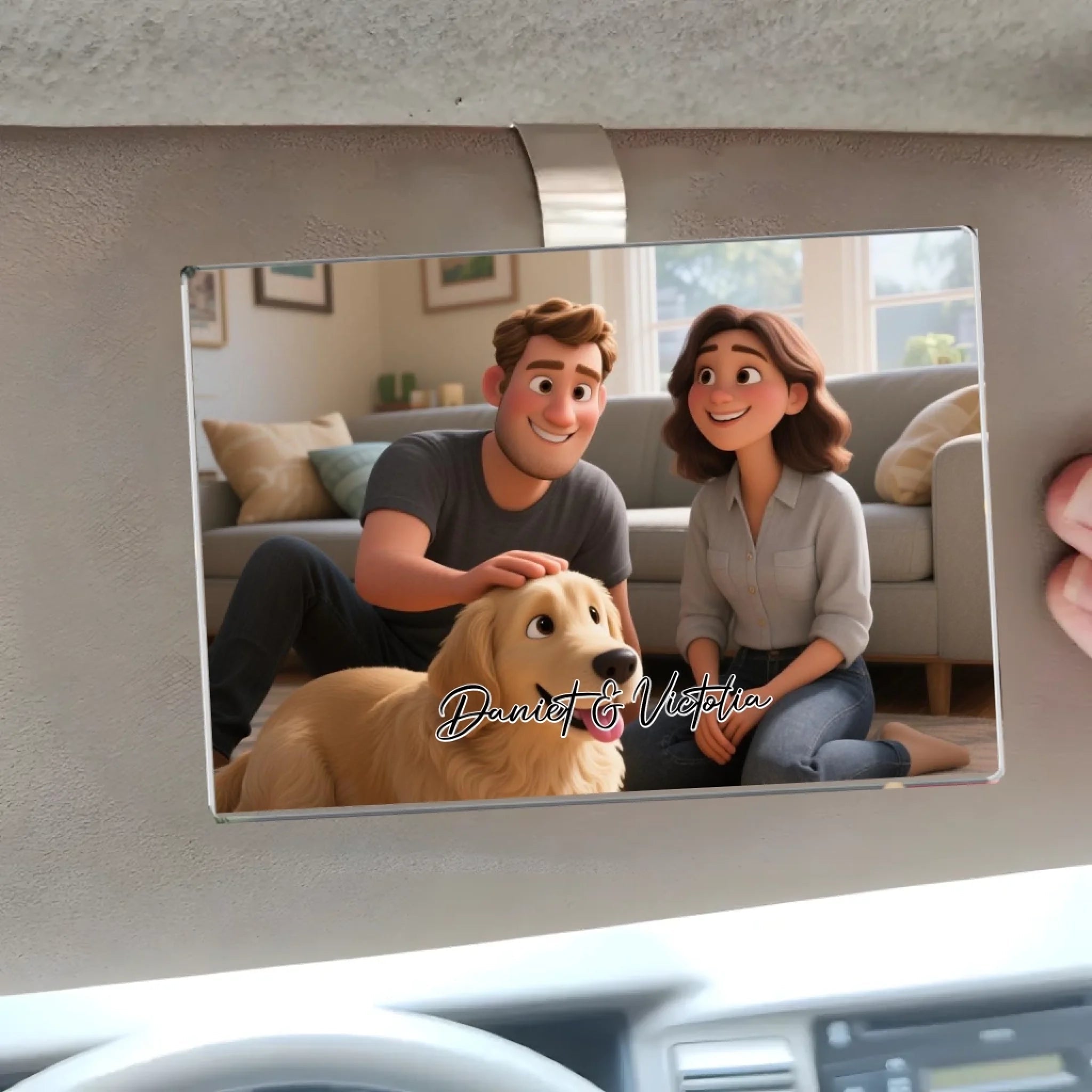 Pixar - Style Portrait from Photo – Custom Couples and Dog Digital 3D Artwork Gift – Custom Cartoon Portrait from Photo as Digital Download, Wall Art, Pillow, Mug, Blanket, Beach Towel, Keychain, Desk Sign & More 1063389 - DiyGiftly