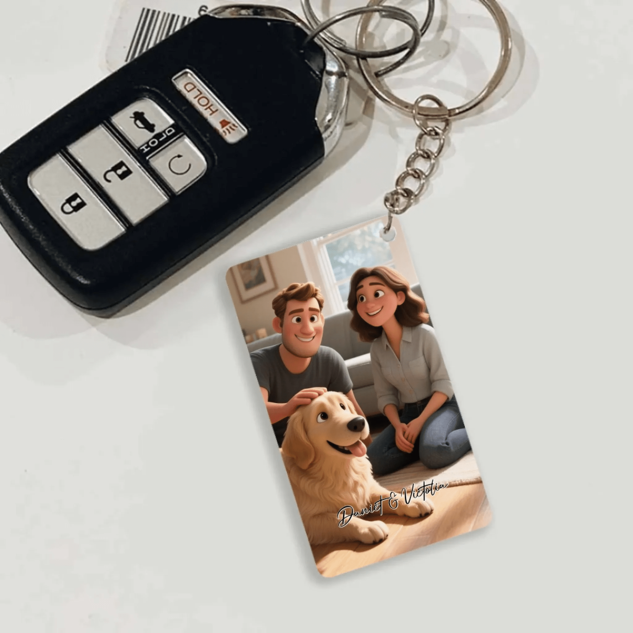 Pixar - Style Portrait from Photo – Custom Couples and Dog Digital 3D Artwork Gift – Custom Cartoon Portrait from Photo as Digital Download, Wall Art, Pillow, Mug, Blanket, Beach Towel, Keychain, Desk Sign & More 1063389 - DiyGiftly