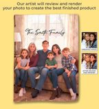 Pixar - Style Portrait from Photo – Custom Family Digital 3D Artwork Gift – Custom Cartoon Portrait from Photo as Digital Download, Wall Art, Pillow, Mug, Blanket, Beach Towel, Keychain, Desk Sign & More 1062413 - DiyGiftly