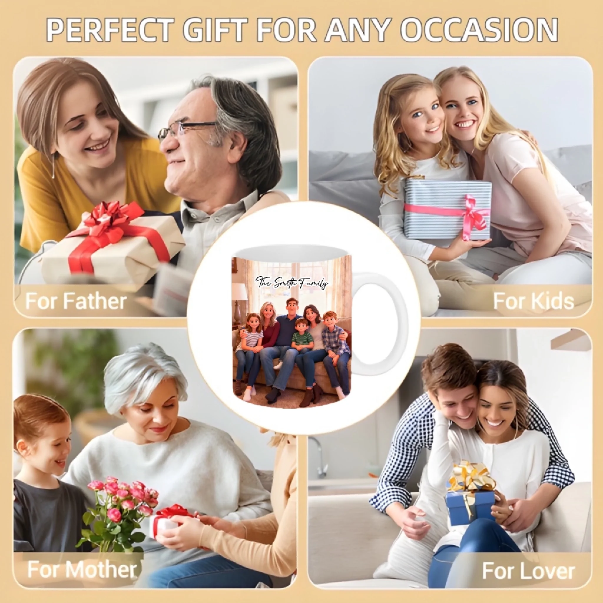 Pixar - Style Portrait from Photo – Custom Family Digital 3D Artwork Gift – Custom Cartoon Portrait from Photo as Digital Download, Wall Art, Pillow, Mug, Blanket, Beach Towel, Keychain, Desk Sign & More 1062413 - 2 - DiyGiftly