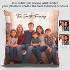 Pixar - Style Portrait from Photo – Custom Family Digital 3D Artwork Gift – Custom Cartoon Portrait from Photo as Digital Download, Wall Art, Pillow, Mug, Blanket, Beach Towel, Keychain, Desk Sign & More 1062413 - DiyGiftly