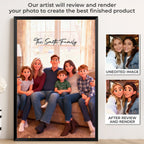 Pixar - Style Portrait from Photo – Custom Family Digital 3D Artwork Gift – Custom Cartoon Portrait from Photo as Digital Download, Wall Art, Pillow, Mug, Blanket, Beach Towel, Keychain, Desk Sign & More 1062413 - DiyGiftly