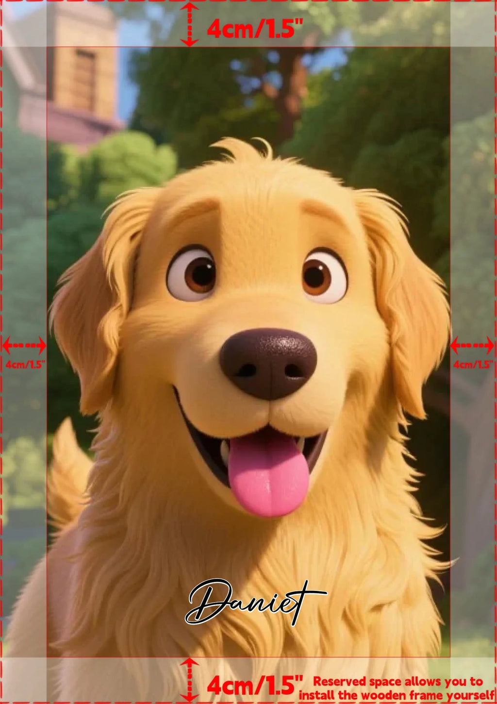 Pixar - Style Portrait from Photo – Custom Pet Lovers Digital 3D Artwork Gift – Custom Cartoon Portrait from Photo as Digital Download, Wall Art, Pillow, Mug, Blanket, Beach Towel, Keychain, Desk Sign & More 1066486 - DiyGiftly