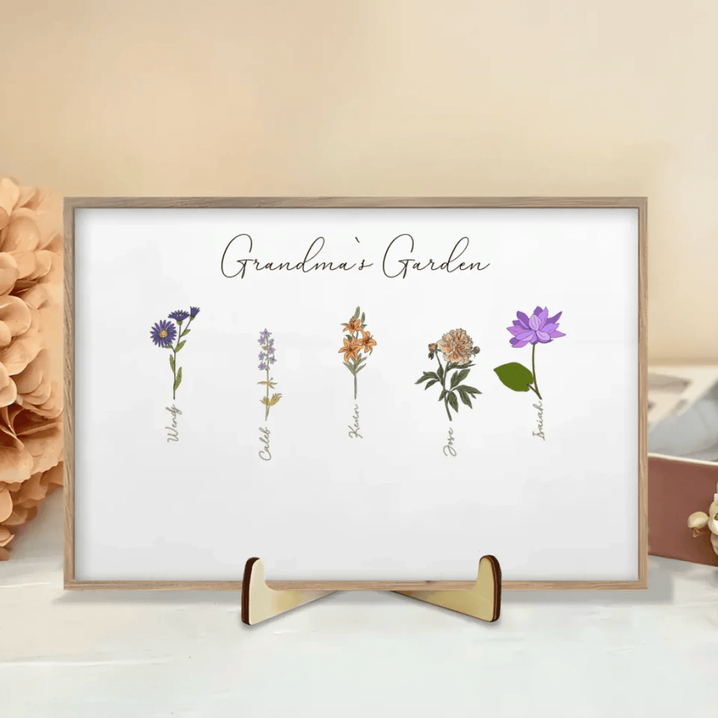 POC Personalised Birthflower canvas 735337 - DiyGiftly