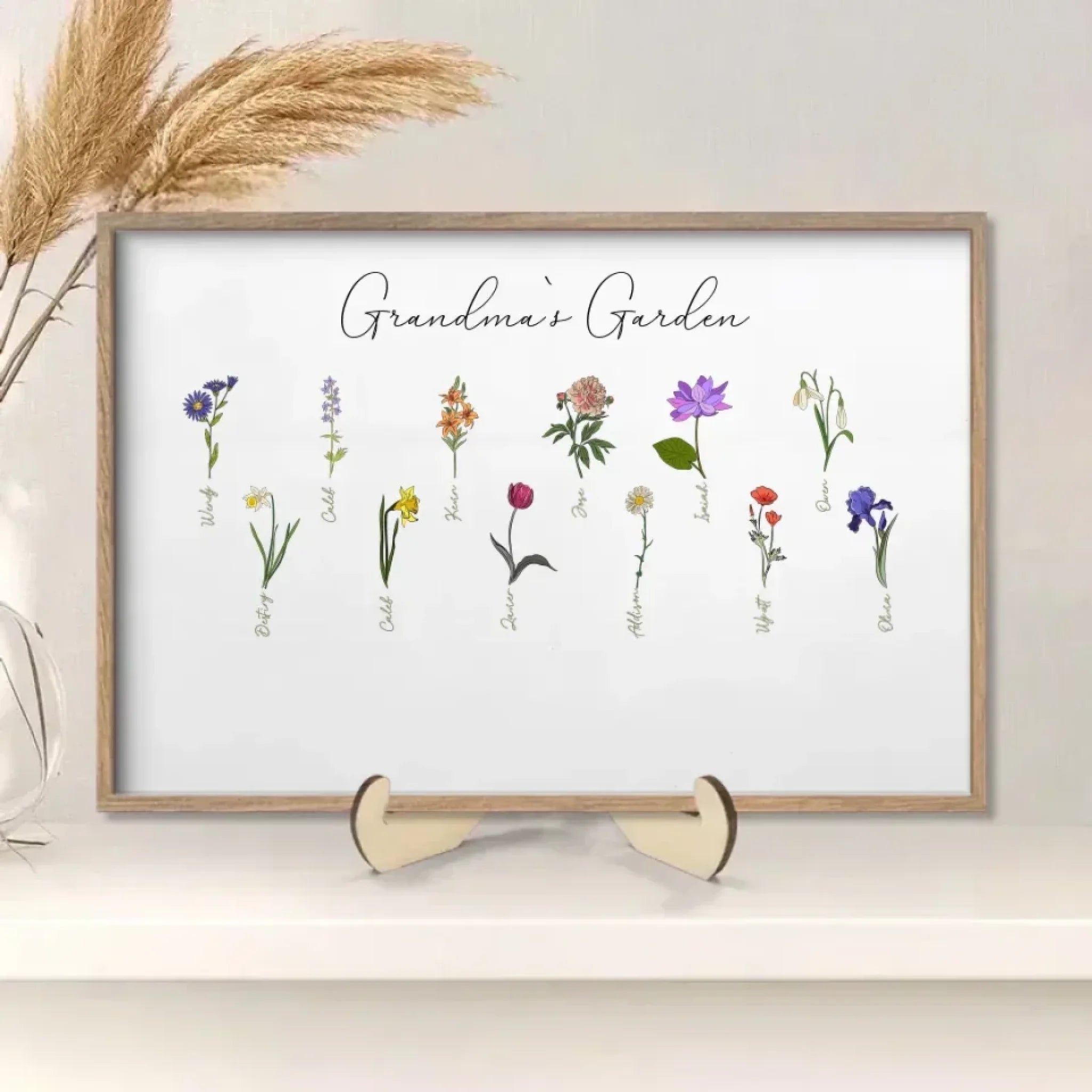 POC Personalised Birthflower canvas 735337 - DiyGiftly