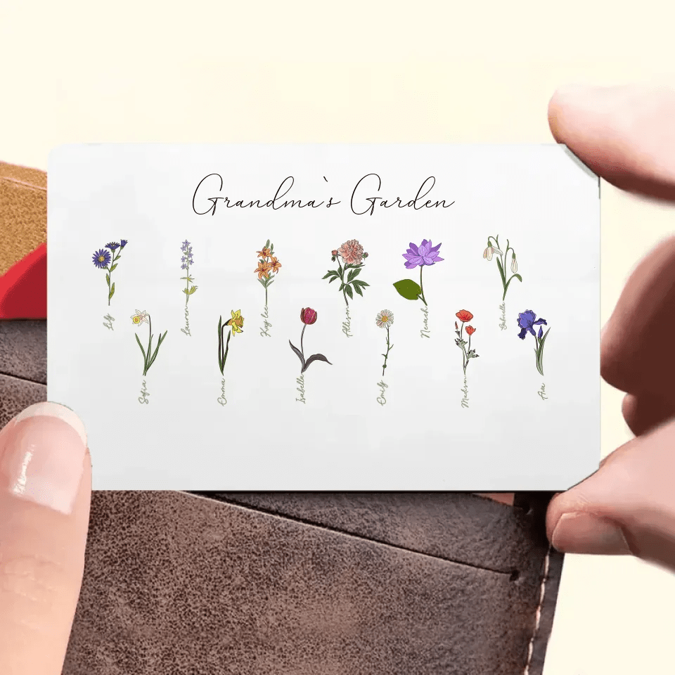 POC Personalised Birthflower canvas 735399 - 735402 - DiyGiftly