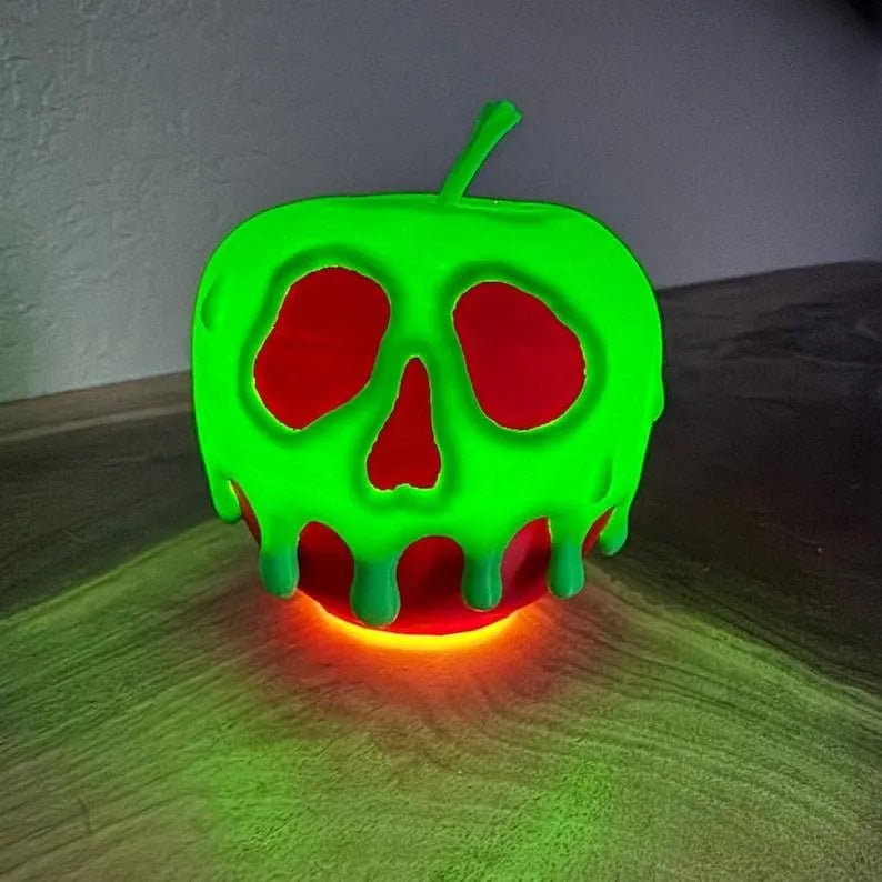 Poison Apple Light | Evil Queen Wicked Witch Decor | Halloween Costume Prop - DiyGiftly