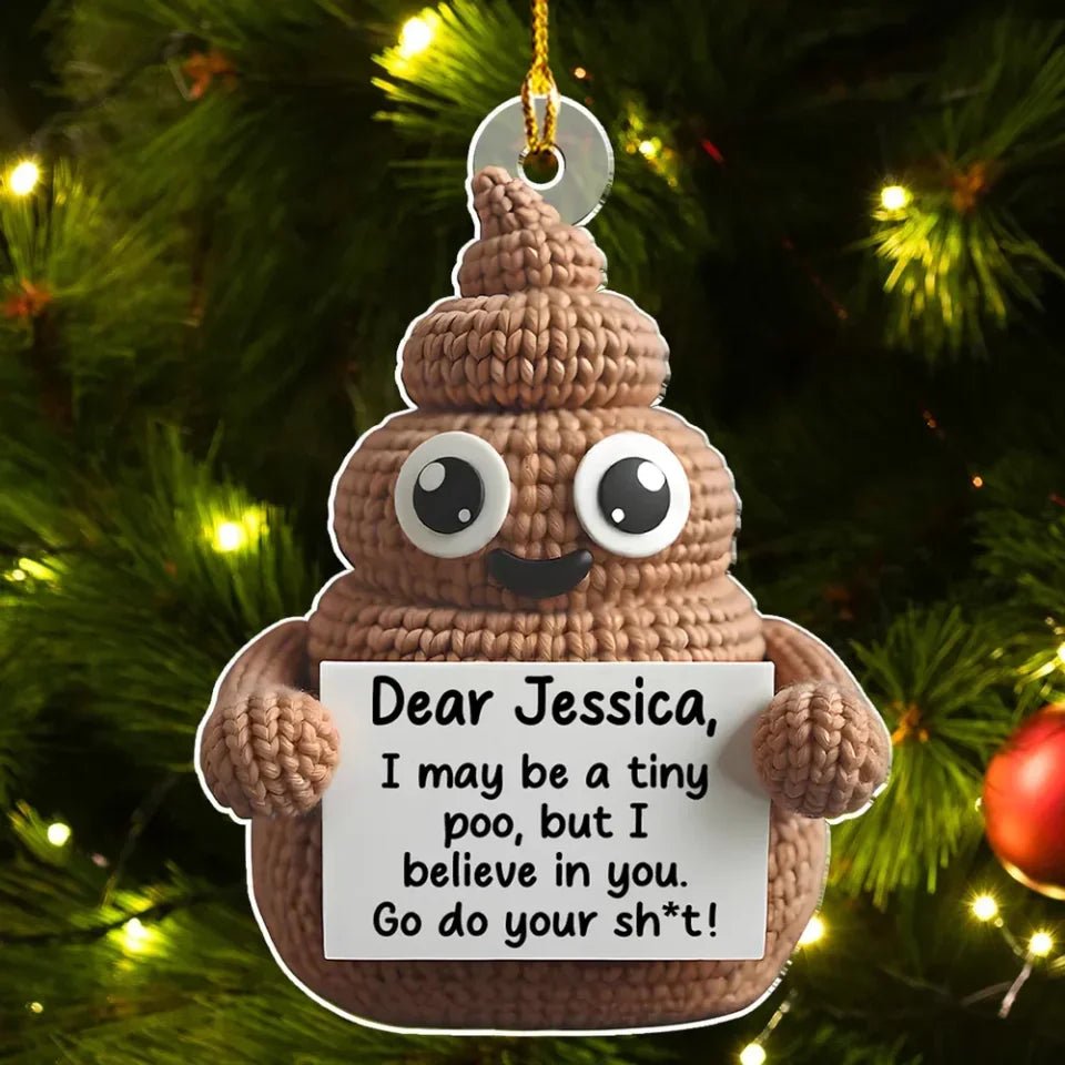 Positive Poo - Personalized Custom Acrylic Ornament 724658 - DiyGiftly