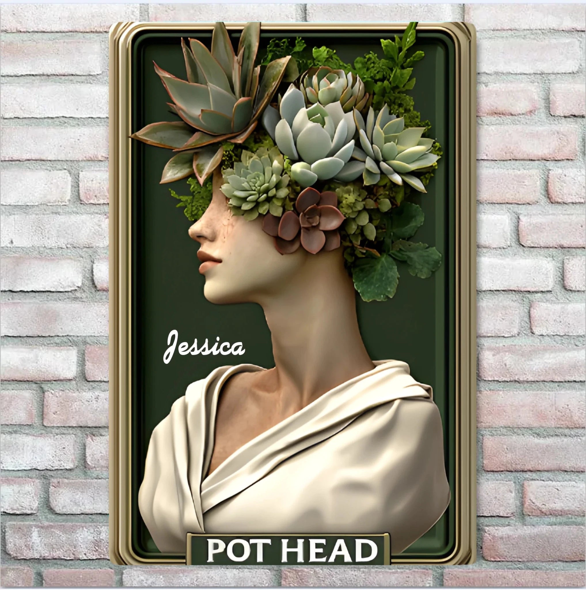 Pot Head - Personalized Gardening Rectangle Metal Sign 736533 - 736535 - DiyGiftly