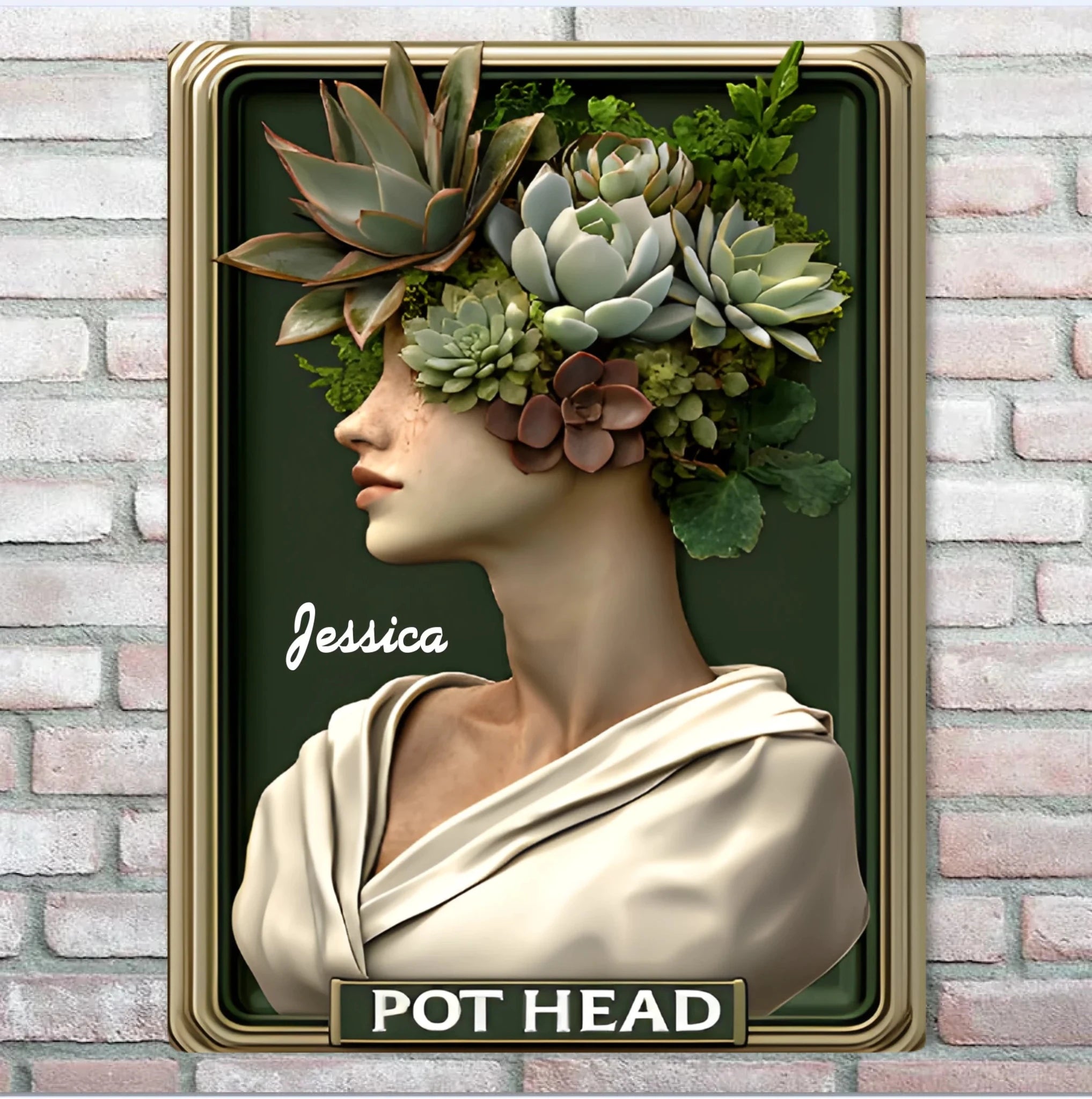 Pot Head - Personalized Gardening Rectangle Metal Sign 736533 - 736535 - DiyGiftly