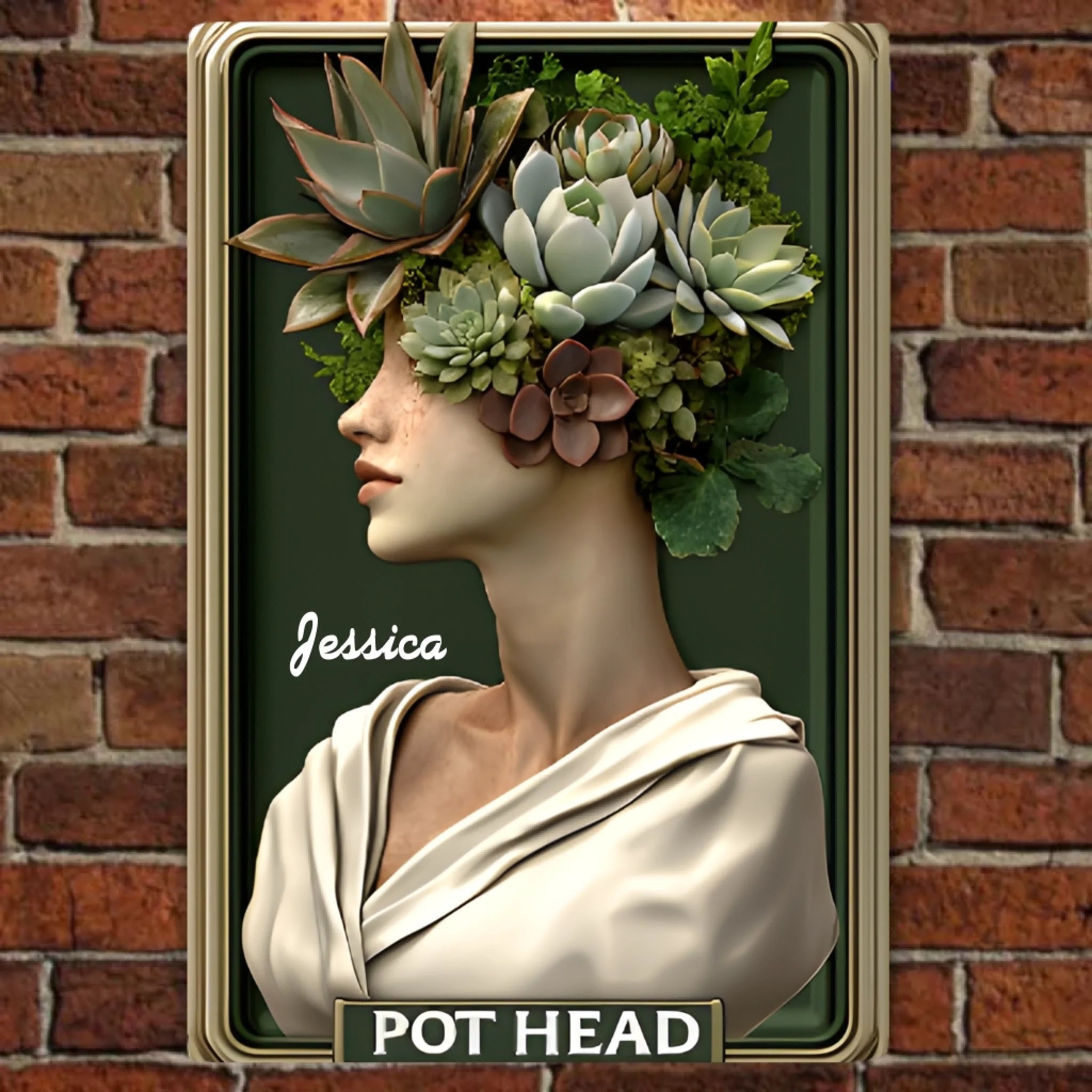 Pot Head - Personalized Gardening Rectangle Metal Sign 736533 - 736535 - DiyGiftly