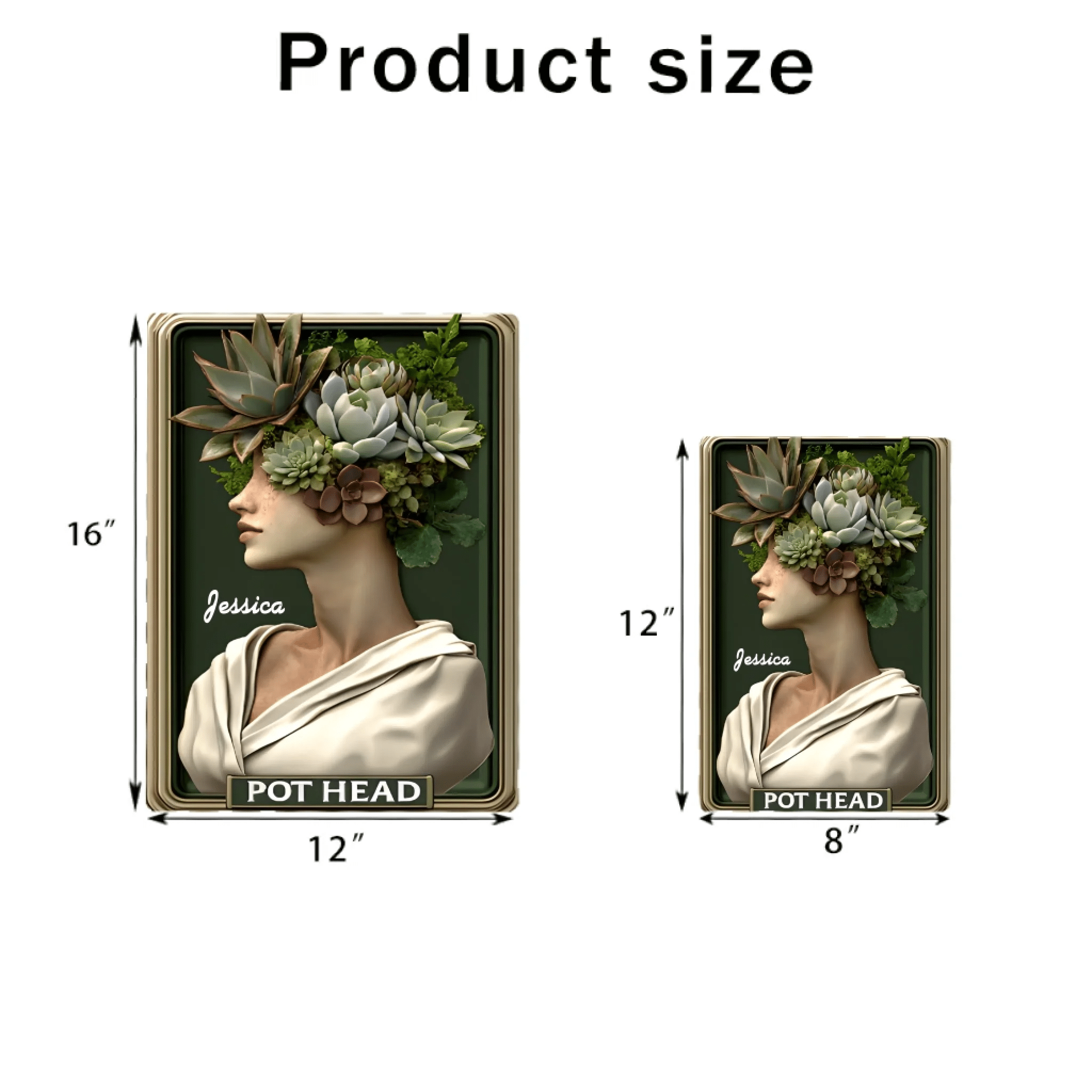 Pot Head - Personalized Gardening Rectangle Metal Sign 736533 - 736535 - DiyGiftly