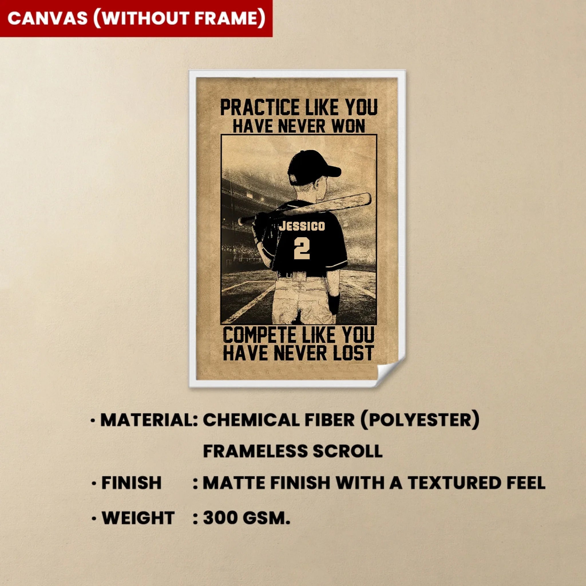 Practice Like You Have Never Won - Personalized Baseball Canvas And Poster 737814 - 737818 - DiyGiftly