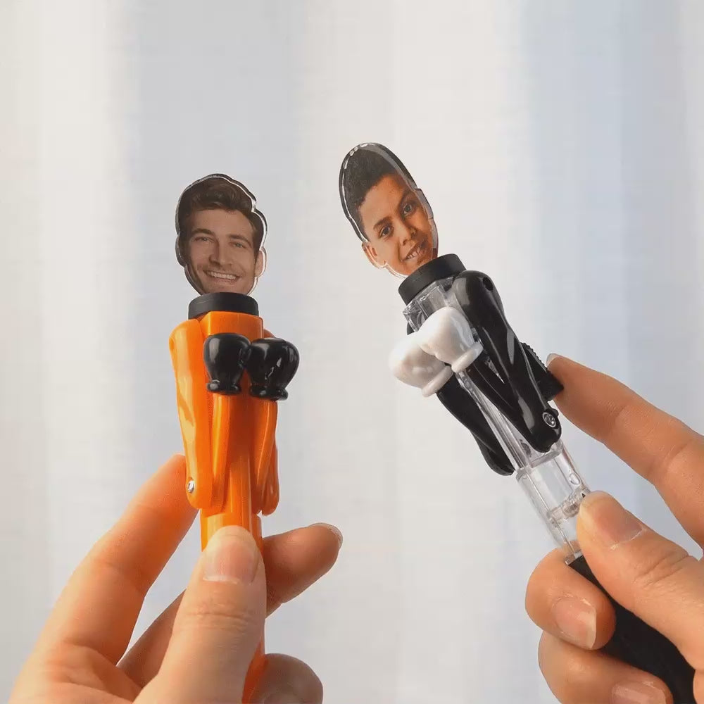 Personalized Boxing Pen with Face Creative Interactive Stress Relief Pen Funny Gift for Kids