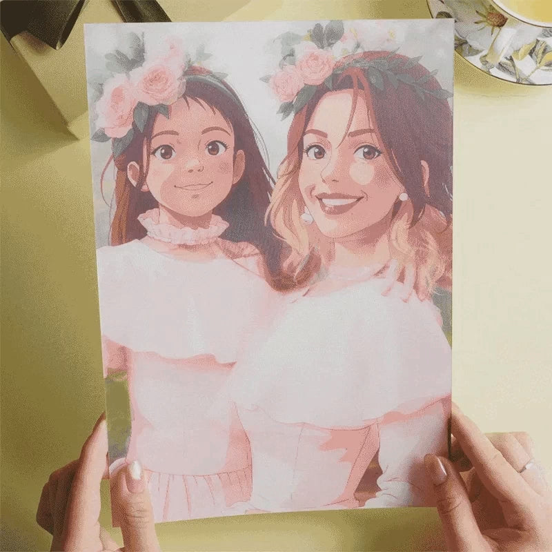 K-Dual View Personalized Anime Style Lenticular Photo Frame Art Gift Valentines Gift