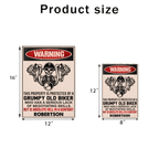 Property Is Protected By a Old Biker - Gift for a Biker - Personalized Custom Metal Sign 736915 - 736913 - DiyGiftly