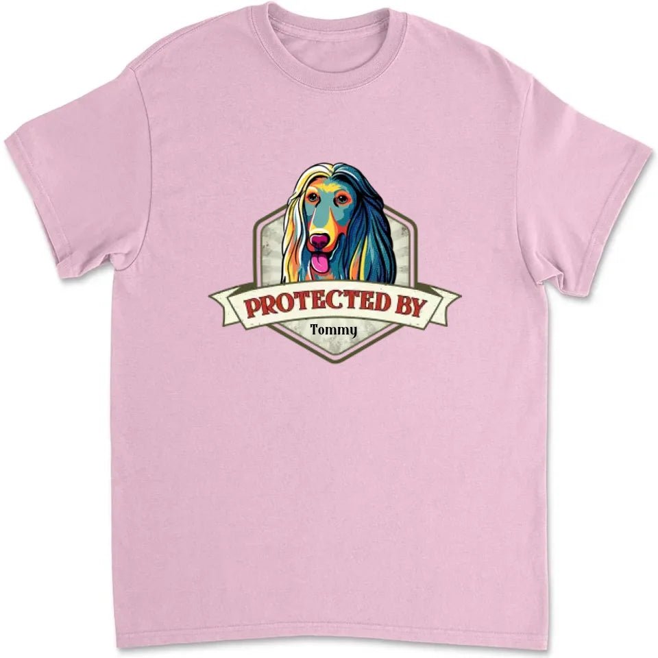Protected By Dogs - Personalized Custom Unisex T-Shirt 663132 - DiyGiftly